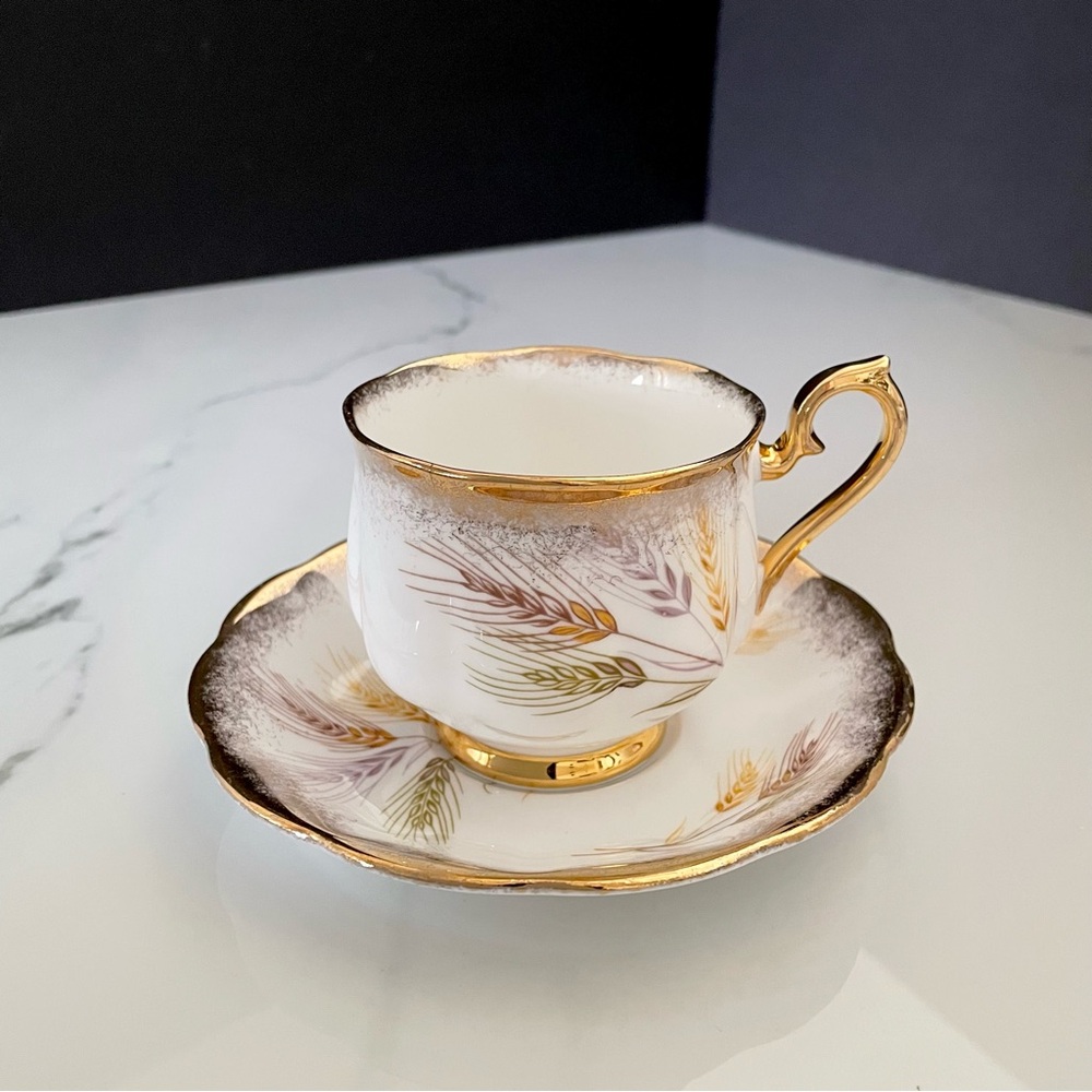 Golden Wheat Cup & Saucer by Royal Albert